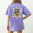 Weird Teachers Build Character Raccoon Colourful Floral Women's Comfort Colors T-Shirt Back Print Violet Weird Teachers Build Character Raccoon Colourful Floral Women's Comfort Colors T-Shirt Back Print Violet