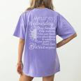 Wellness Wednesday Nurse Counselor Teacher Quotes Women's Comfort Colors T-Shirt Back Print Violet Wellness Wednesday Nurse Counselor Teacher Quotes Women's Comfort Colors T-Shirt Back Print Violet