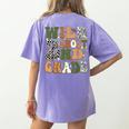Wild About 2nd Grade Teacher Student First Day Of School Women's Comfort Colors T-Shirt Back Print Violet