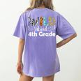 Wild About 4th Grade First Day Of School Teacher Student Women's Comfort Colors T-Shirt Back Print Violet Wild About 4th Grade First Day Of School Teacher Student Women's Comfort Colors T-Shirt Back Print Violet