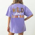 Wild About Learning Back To School First Day Teacher Student Women's Comfort Colors T-Shirt Back Print Violet Wild About Learning Back To School First Day Teacher Student Women's Comfort Colors T-Shirt Back Print Violet