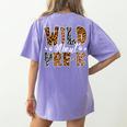Wild About Pre-K Teacher Student First Day Of Kindergarten Women's Comfort Colors T-Shirt Back Print Violet