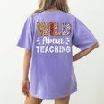 Wild About Teaching Teacher Lover Animals Leopard Zebra Women's Comfort Colors T-Shirt Back Print Violet Wild About Teaching Teacher Lover Animals Leopard Zebra Women's Comfort Colors T-Shirt Back Print Violet