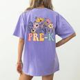 Wildflower Pre-K Preschool Team Floral Teacher Girls Women's Comfort Colors T-Shirt Back Print Violet Wildflower Pre-K Preschool Team Floral Teacher Girls Women's Comfort Colors T-Shirt Back Print Violet