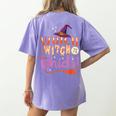 Which Witch Is Which Halloween English Teacher Women's Comfort Colors T-Shirt Back Print Violet Which Witch Is Which Halloween English Teacher Women's Comfort Colors T-Shirt Back Print Violet