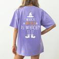Which Witch Is Which Halloween Grammar Teacher Costume Women's Comfort Colors T-Shirt Back Print Violet Which Witch Is Which Halloween Grammar Teacher Costume Women's Comfort Colors T-Shirt Back Print Violet
