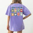 Women Literacy Is My Jam Literacy Teacher Reading Teacher Women's Comfort Colors T-Shirt Back Print Violet Women Literacy Is My Jam Literacy Teacher Reading Teacher Women's Comfort Colors T-Shirt Back Print Violet