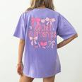 Women Teacher In Progress Coquette Pink Bow Future Teacher Women's Comfort Colors T-Shirt Back Print Violet Women Teacher In Progress Coquette Pink Bow Future Teacher Women's Comfort Colors T-Shirt Back Print Violet