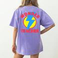 Wonder Teacher Teacher Halloween Tshirt Women's Comfort Colors T-Shirt Back Print Violet Wonder Teacher Teacher Halloween Tshirt Women's Comfort Colors T-Shirt Back Print Violet