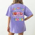 The World Needs All Kinds Of Minds Special Education Teacher Women's Comfort Colors T-Shirt Back Print Violet The World Needs All Kinds Of Minds Special Education Teacher Women's Comfort Colors T-Shirt Back Print Violet