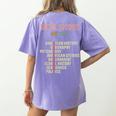World History Classroom Social Studies History Teacher Women's Comfort Colors T-Shirt Back Print Violet