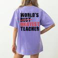 World's Best Okayest Teacher ACY025a For Men Women Women's Comfort Colors T-Shirt Back Print Violet World's Best Okayest Teacher ACY025a For Men Women Women's Comfort Colors T-Shirt Back Print Violet