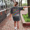 100th Day Of School Teacher Kids 100 Days Math Numbers Women's Comfort Colors T-Shirt Back Print Pepper