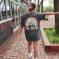 ESL Squad Teacher Crew Team Back To School English Rainbow Women's Comfort Colors T-Shirt Back Print Pepper
