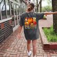 Fall Vibes Costume Teacher Thanksgiving Leopard Gnome Women's Comfort Colors T-Shirt Back Print Pepper