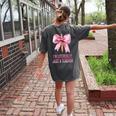 I'm Literally Just a Teacher Pencil Coquette Bow School Women's Comfort Colors T-Shirt Back Print Pepper I'm Literally Just a Teacher Pencil Coquette Bow School Women's Comfort Colors T-Shirt Back Print Pepper