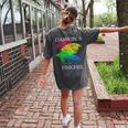 Nerdy Darwin's Finches Evolution Science Biology Teacher Women's Comfort Colors T-Shirt Back Print Pepper