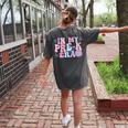 In My Pre K Era Groovy Back To School First Day Teacher Kids Women's Comfort Colors T-Shirt Back Print Pepper