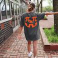 Pumpkin Pi Pie Math Thanksgiving Science Teacher Women's Comfort Colors T-Shirt Back Print Pepper