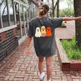 Retro Pencil Ghost Boo Spooky Teacher Halloween Costume Women's Comfort Colors T-Shirt Back Print Pepper