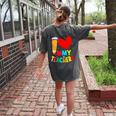 Teens Graduation I Heart My Teachers I Love My Teachers Women's Comfort Colors T-Shirt Back Print Pepper