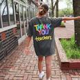 Thank You Teacher Appreciation Graduation Men Women Girls Kids Women's Comfort Colors T-Shirt Back Print Pepper