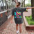 Tie Dye Happy 100th Day Of School Teacher Student 100 Days Women's Comfort Colors T-Shirt Back Print Pepper Tie Dye Happy 100th Day Of School Teacher Student 100 Days Women's Comfort Colors T-Shirt Back Print Pepper