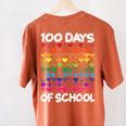 100 Days Of School Heart Love Teacher Or Student 100th Day Women's Comfort Colors T-Shirt Back Print Yam