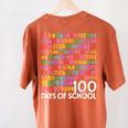 100th Day Of School Teacher Kids 100 Days Math Numbers Women's Comfort Colors T-Shirt Back Print Yam