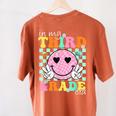 In My 3rd Grade Era Back To School Smile Face Teacher Kid Women's Comfort Colors T-Shirt Back Print Yam