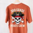 3rd Grade Pirate Crew Halloween Costume Student Teacher Women's Comfort Colors T-Shirt Back Print Yam