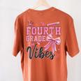 4th Fourth Grade Vibes Back To School Coquette Teacher Girl Women's Comfort Colors T-Shirt Back Print Yam 4th Fourth Grade Vibes Back To School Coquette Teacher Girl Women's Comfort Colors T-Shirt Back Print Yam