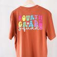 4th Grade Squad Fourth Teacher Student Team Back To School Women's Comfort Colors T-Shirt Back Print Yam 4th Grade Squad Fourth Teacher Student Team Back To School Women's Comfort Colors T-Shirt Back Print Yam