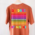 50 Days Of School Hearts Teacher Happy 50th Day Of School Women's Comfort Colors T-Shirt Back Print Yam