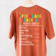 5th Grade Teacher Report Card Appreciation Men Women Women's Comfort Colors T-Shirt Back Print Yam