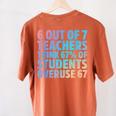 6 Out Of 7 Teachers Think 67 Of Students Overuse 67 Quote Women's Comfort Colors T-Shirt Back Print Yam