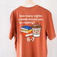 67 Meme English Teacher Reading Book Lover Humor Women's Comfort Colors T-Shirt Back Print Yam