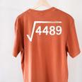 67 Meme Math Teacher Square Root 4489 Women's Comfort Colors T-Shirt Back Print Yam