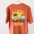 67 Meme Six Seven Bruh Retro Dabbing Teacher School Women's Comfort Colors T-Shirt Back Print Yam