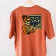 67 Teacher Halloween Skeleton Six Seven Meme Math Women's Comfort Colors T-Shirt Back Print Yam
