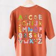 ABC Animals Alphabet Graphic Boys Girls Kindergarten Teacher Women's Comfort Colors T-Shirt Back Print Yam ABC Animals Alphabet Graphic Boys Girls Kindergarten Teacher Women's Comfort Colors T-Shirt Back Print Yam
