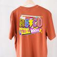 ABCD Pre-K Rocks Back To School PreK Kindergarten Teacher Women's Comfort Colors T-Shirt Back Print Yam ABCD Pre-K Rocks Back To School PreK Kindergarten Teacher Women's Comfort Colors T-Shirt Back Print Yam