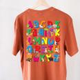 Alphabet Animals ABCs Zoo Kids Boys Girls Teacher Women's Comfort Colors T-Shirt Back Print Yam
