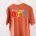 Art Teacher Artists Women's Comfort Colors T-Shirt Back Print Yam Art Teacher Artists Women's Comfort Colors T-Shirt Back Print Yam
