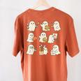 Art Teacher Ghost Halloween Artists Painter Teacher Spooky Women's Comfort Colors T-Shirt Back Print Yam Art Teacher Ghost Halloween Artists Painter Teacher Spooky Women's Comfort Colors T-Shirt Back Print Yam