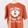 Art Teacher Halloween Donut Lover Costume Kawaii Monster Women's Comfort Colors T-Shirt Back Print Yam
