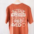 This Art Teacher Wears Red For Ed Men Women Women's Comfort Colors T-Shirt Back Print Yam This Art Teacher Wears Red For Ed Men Women Women's Comfort Colors T-Shirt Back Print Yam