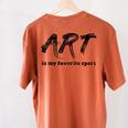 Art Teacher Women's Comfort Colors T-Shirt Back Print Yam Art Teacher Women's Comfort Colors T-Shirt Back Print Yam