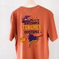 This Is My Awesome Teacher Costume Halloween Witch Women's Comfort Colors T-Shirt Back Print Yam