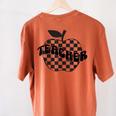 Back To School Checkered Apple Teacher Checkerboard Teacher For Men Women Girls Kids Women's Comfort Colors T-Shirt Back Print Yam Back To School Checkered Apple Teacher Checkerboard Teacher For Men Women Girls Kids Women's Comfort Colors T-Shirt Back Print Yam